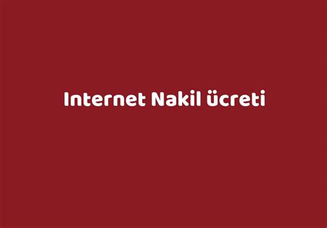 D smart internet nakil ücreti