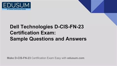 D-CIS-FN-23 Prüfungsinformationen