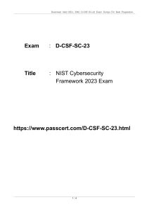 D-CSF-SC-23 Prüfungs Guide