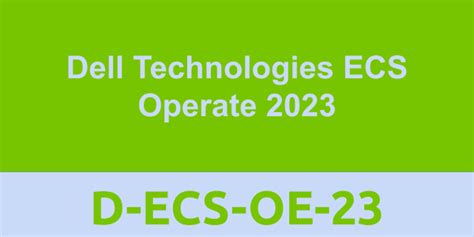 D-ECS-OE-23 PDF Testsoftware