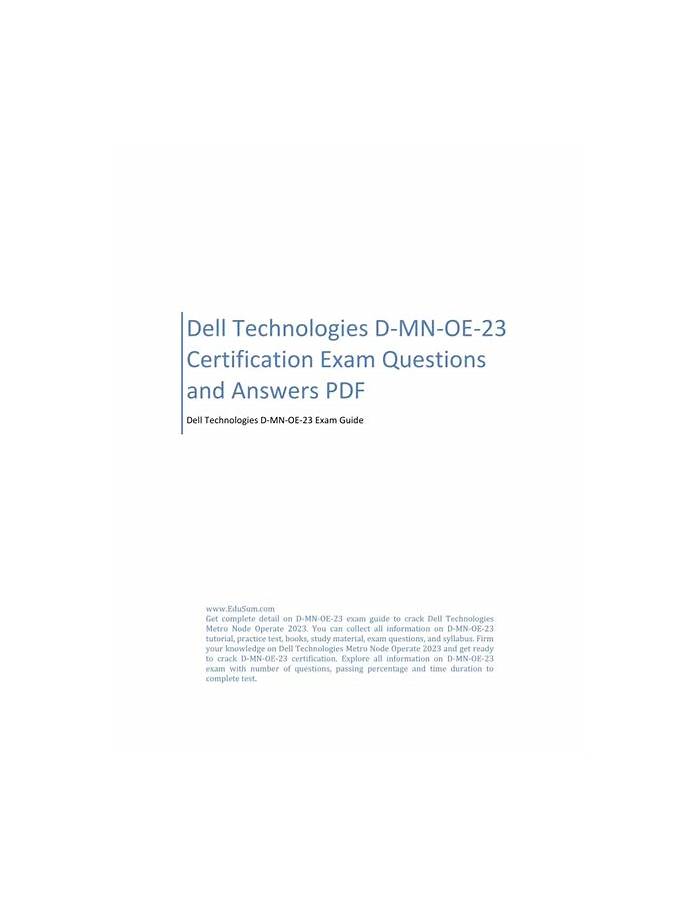 Passing D-MN-OE-23 Score Feedback