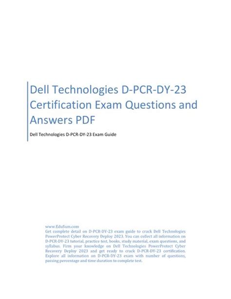 D-PCR-DY-23 Prüfungsfragen