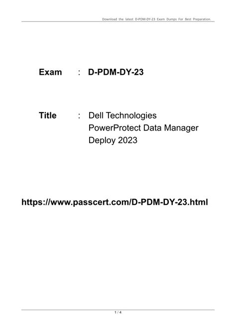 D-PDM-DY-23 Dumps