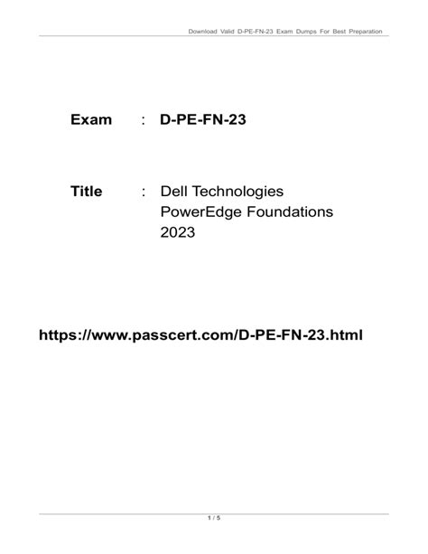 D-PE-FN-23 PDF Demo