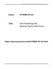 D-PEMX-DY-23 Examengine