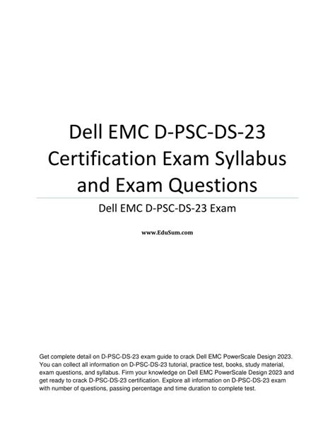 D-PSC-DS-23 Vorbereitungsfragen