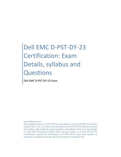 D-PST-DY-23 Exam