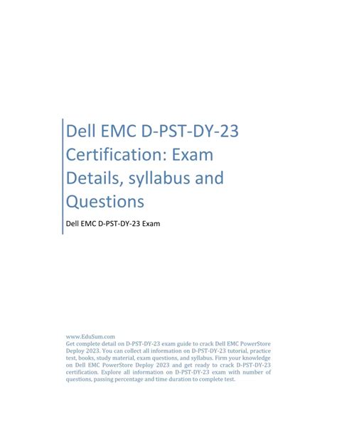 D-PST-DY-23 Online Exam