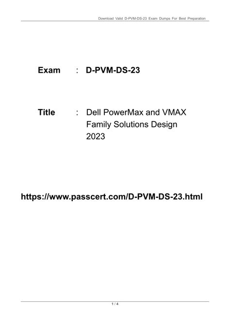 D-PVM-DS-23 Dumps