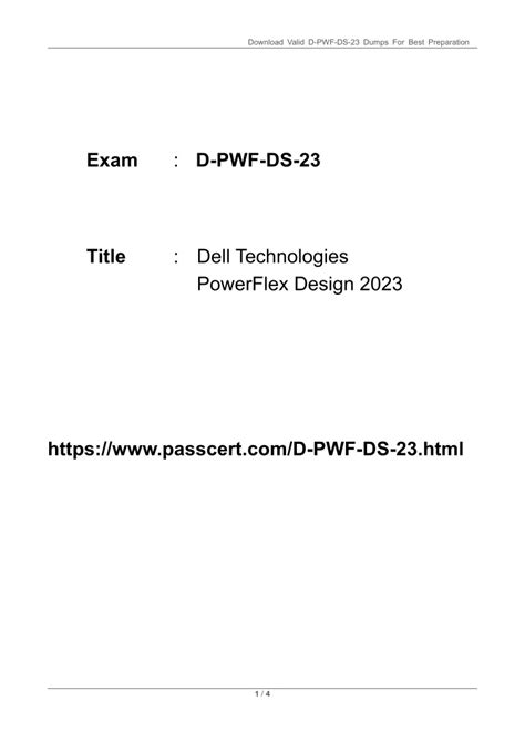 D-PWF-DS-23 Valid Dumps Questions