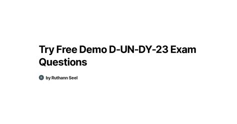D-UN-DY-23 PDF Demo