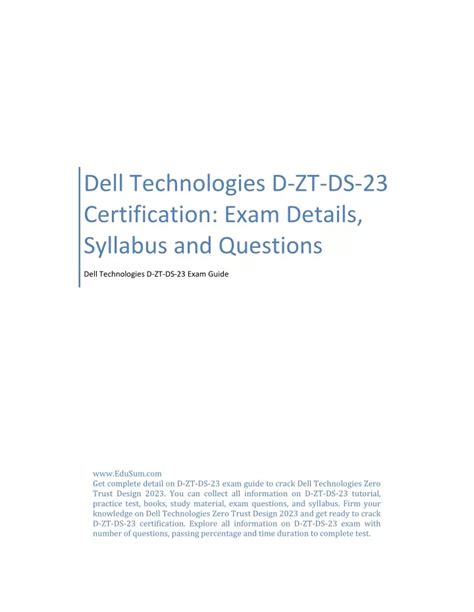 D-ZT-DS-23 Certification Exam Cost