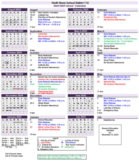 D11 Calendar 24 25 Printable
