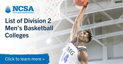 D2 basketball colleges. While Division II schools may not have the money or get the publicity of Division I institutions, many Division II colleges have passionate fan bases that show … 