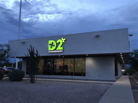The D2 Dispensary, an east Tucson cannabis store located at the intersection of 22 nd Street and Kolb road, now serves licensed patients and recreational customers in one of the fastest growing .... 