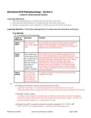 D236 pathophysiology worksheet answers.  66 WGU D236 pathophysiology OA Exam Study Guide 2023...