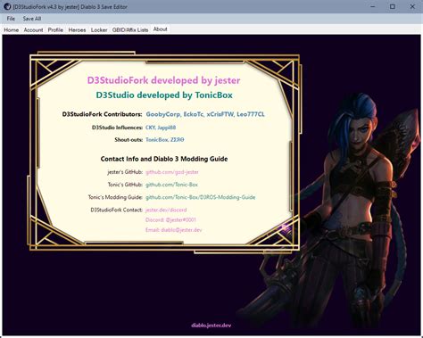 D3StudioFork Diablo 3 Save Editor: RoS & Eternal Collection. 