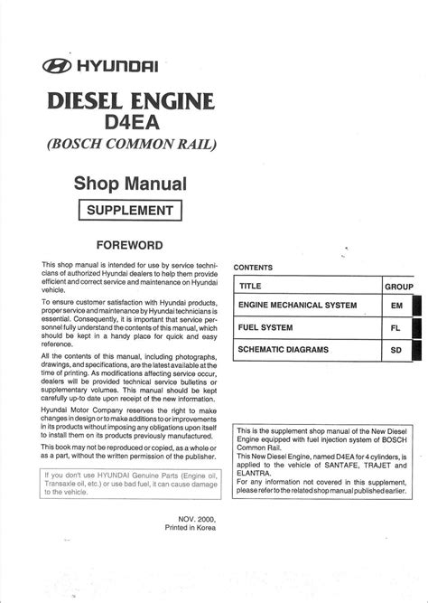 D4ea Free Service Manual Download