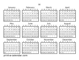 D91 Calendar