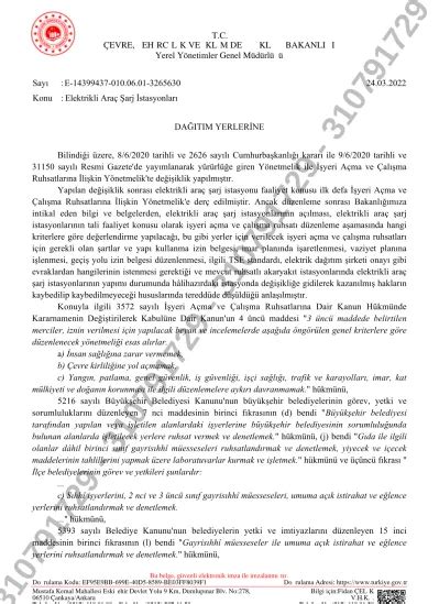 DAĞITIM YERLERİNE.