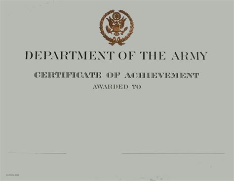 DA Form 2442. Certificate of Achievement Forms Docs 2023