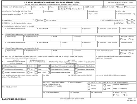 DA Form 285A Download Fillable PDF or Fill Online Technical Report of