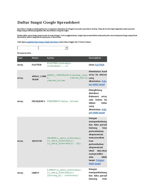 Daftar fungsi Google Spreadsheet - Bantuan Editor Google Dokumen - wintechmobiles.com
