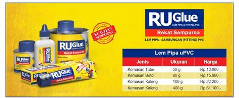 Daftar Harga Lem Pipa Air PVC Maret 2026 - RUCIKA - raincitystudios.com