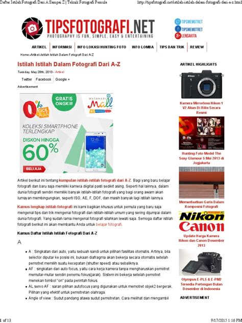 Daftar istilah fotografi - Wikipedia bahasa Indonesia, ensiklopedia bebas - muktibox.com