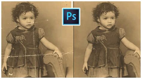 DAMAGED PHOTO REPAIR IN PHOTOSHOP - Remove Scratches