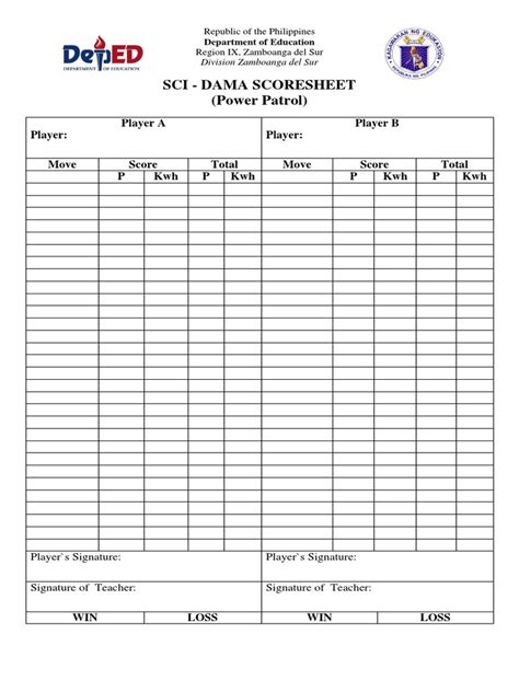 DAMATH SCORE SHEET PDF