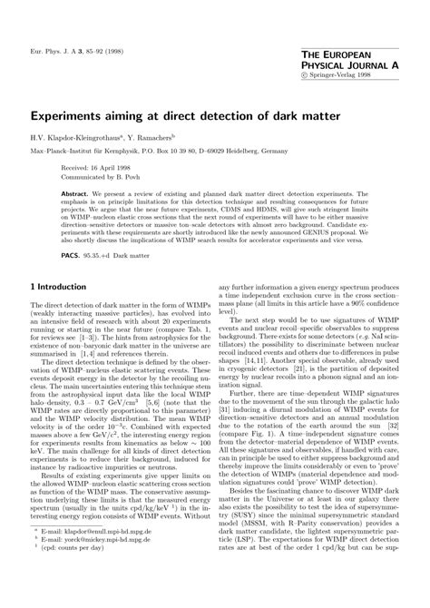 Dark Matter Direct Detection Experiments Are Sensitive to the ... - wintechmobiles.com