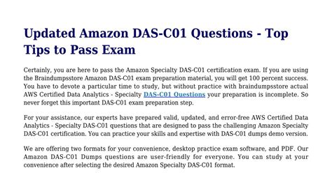 DAS-C01 PDF Demo