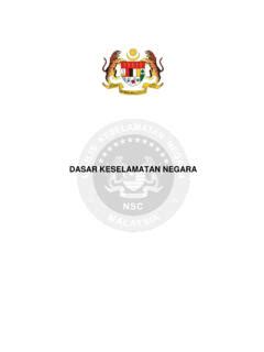 DASAR KESELAMATAN NEGARA - Prime Minister