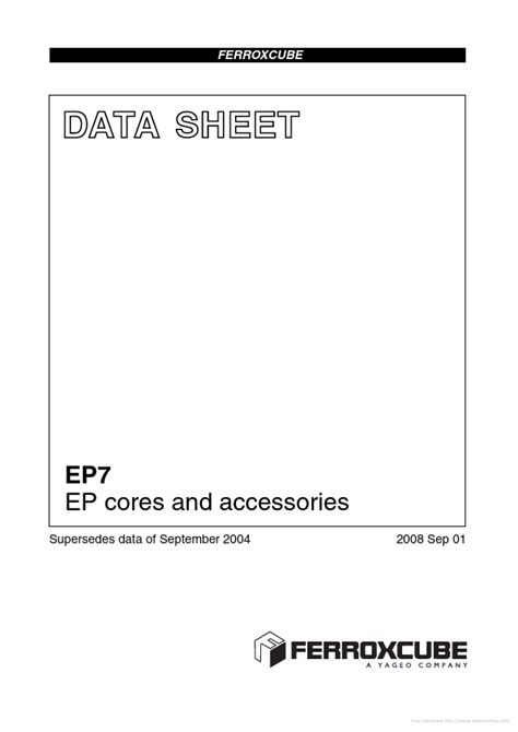 DATA SHEET - ferroxcube.home.pl