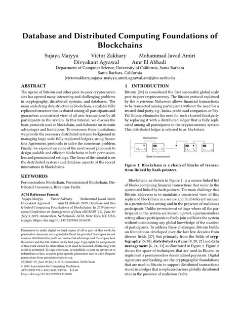 Database and Distributed Computing Foundations of Blockchains ... - coolestguyplanet.net