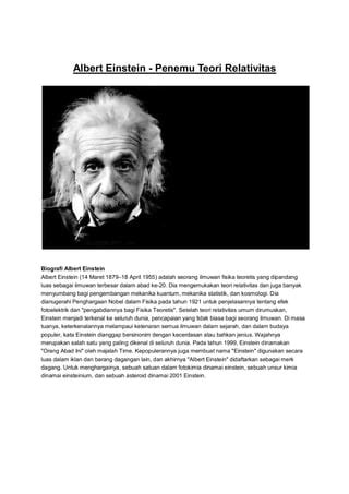 Day 4 ngedit sendiri Albert Einstein adalah seorang ... - wintechmobiles.com