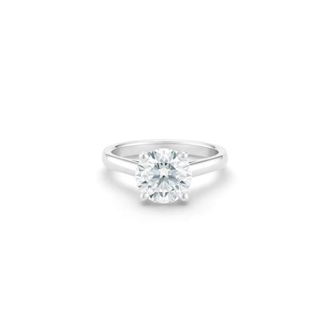 DB Classic round brilliant diamond ring De Beers US