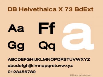 DB Helvethaica X Font Download,DBHelvethaicaX-73BdExt Font Download,DB ...