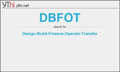 DBFOT Meanings What Does DBFOT Stand For? - All Acronyms