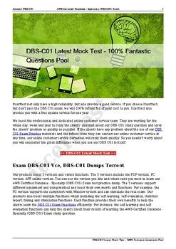 DBS-C01 Fragenpool