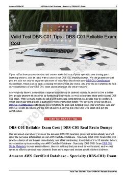 DBS-C01 Online Test