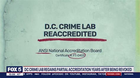 DC’s crime lab reapplies for accreditation
