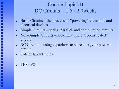 DC Circuits Week 6