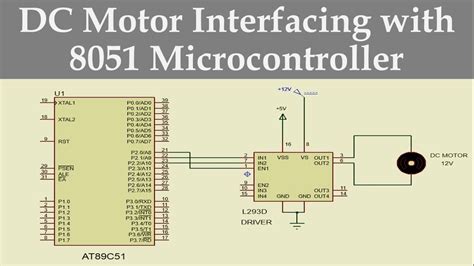 DC motor interfacing with 8051 using L293D and L298N