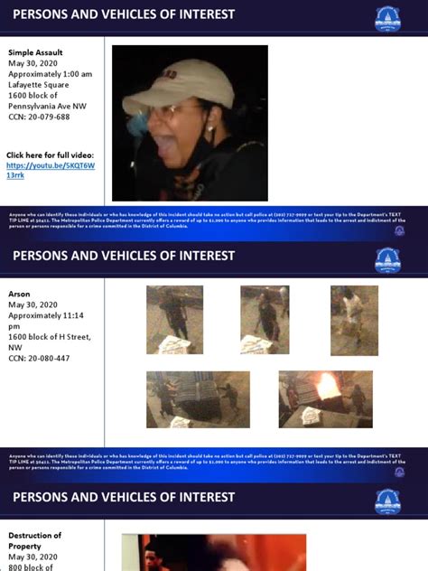 DC police seek persons of interest