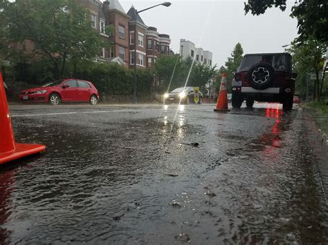 DC region under Severe Thunderstorm Watch, Flood Watch as excessive rainfall is expected
