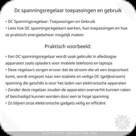 DC spanning uitleg