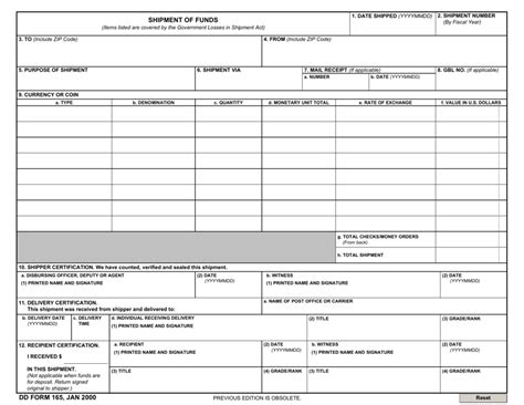 DD Form 165 Fill Out, Sign Online and Download Fillable PDF