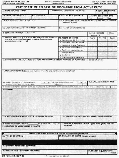 DD Form 2870 Example Card template, Professional templates